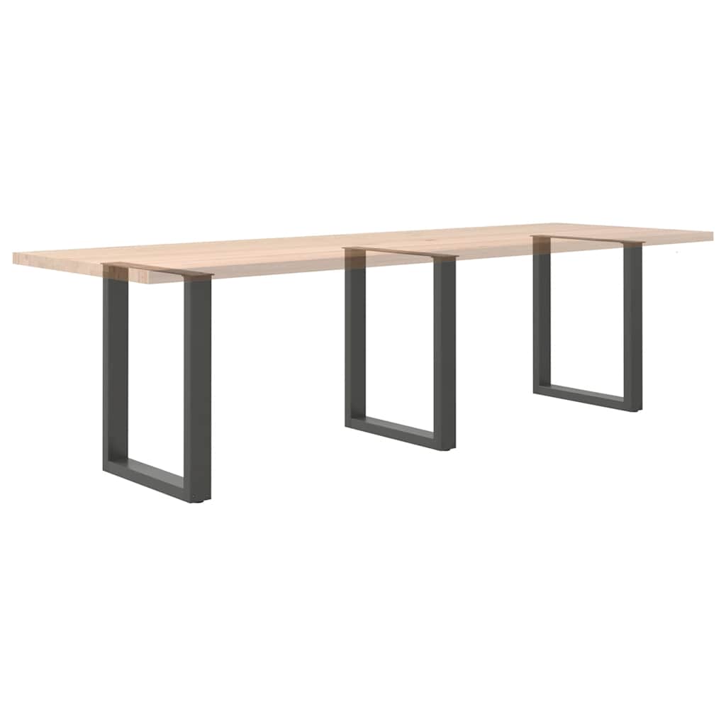 Dining Table Legs U-Shaped 3 pcs Anthracite 70x(72-73) cm Steel