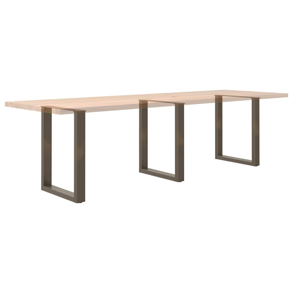 Dining Table Legs U-Shaped 3 pcs Natural Steel 70x(72-73) cm Steel