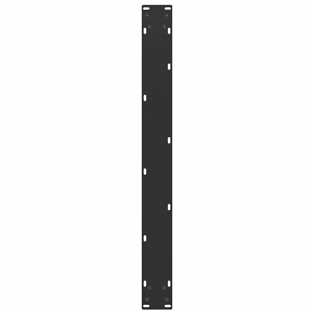 Dining Table Legs U-Shaped 3 pcs Black 80x(72-73) cm Steel