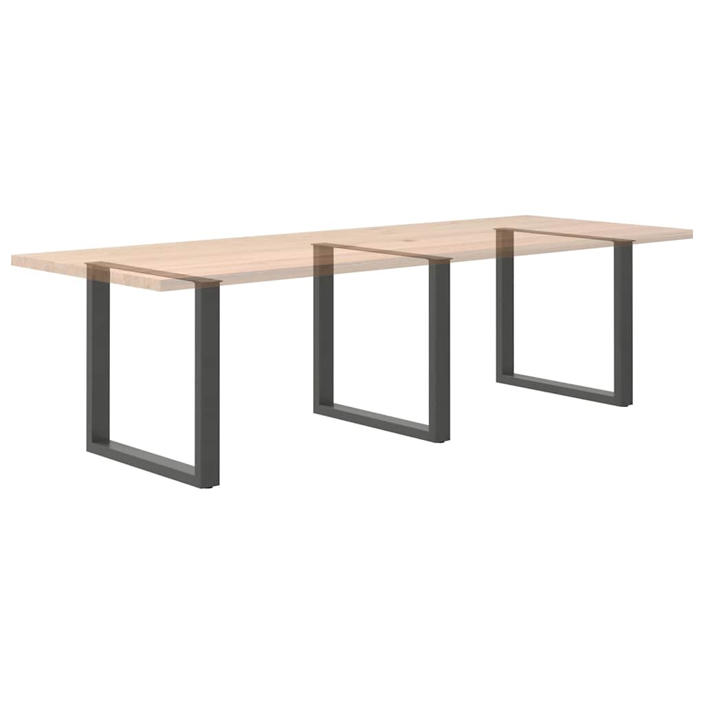 Dining Table Legs U-Shaped 3 pcs Anthracite 80x(72-73) cm Steel