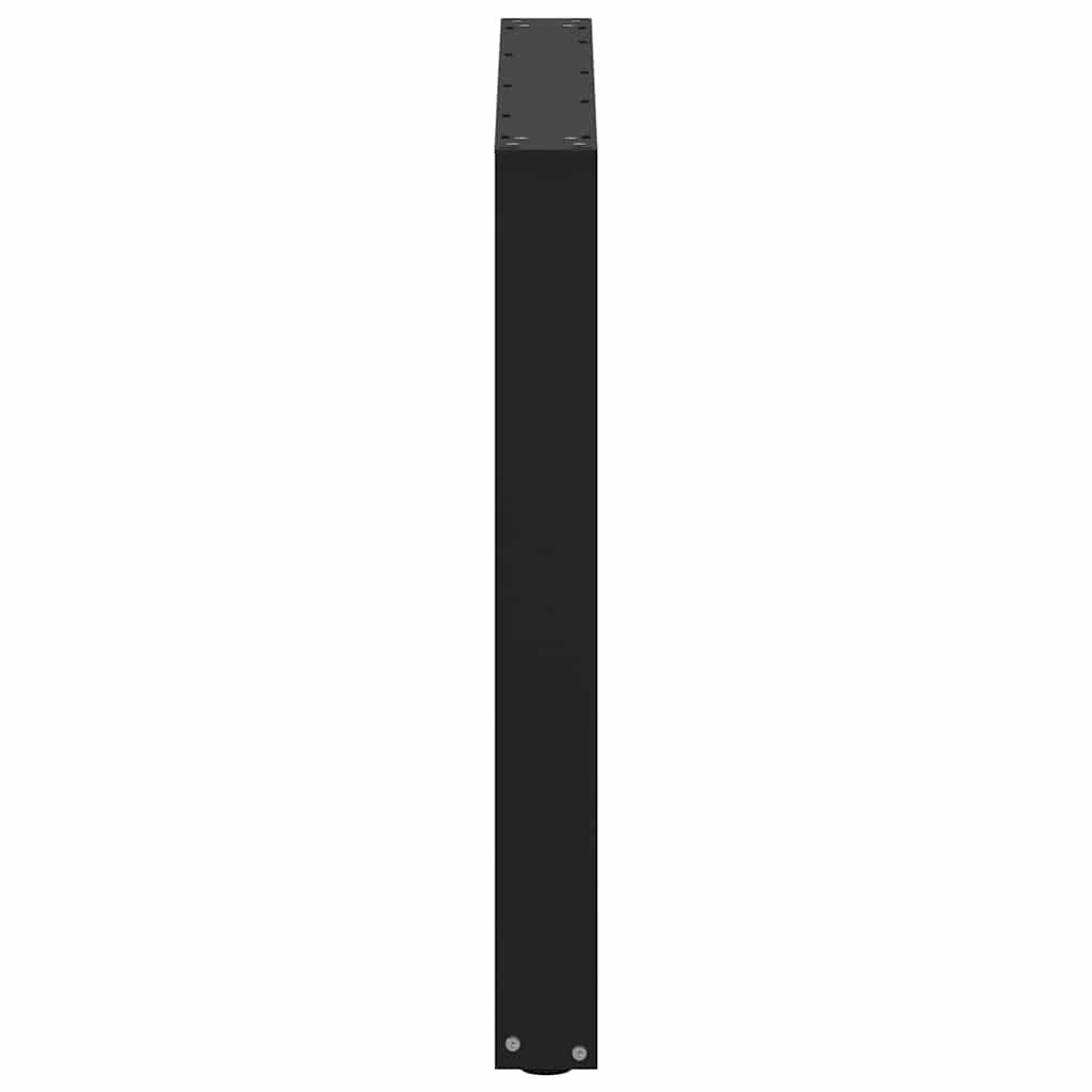 Dining Table Legs U-Shaped 3 pcs Black 90x(72-73) cm Steel