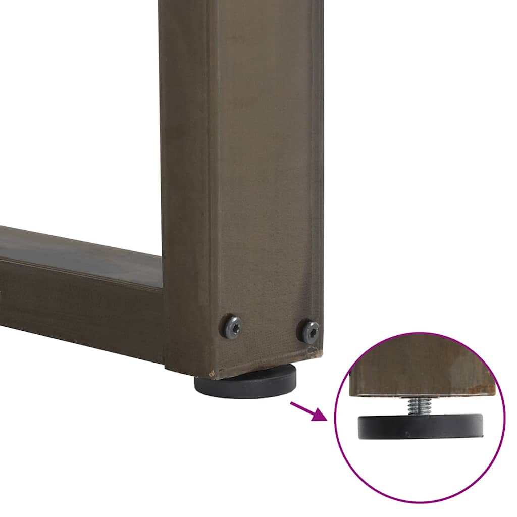 Dining Table Legs U-Shaped 3 pcs Natural Steel 90x(72-73) cm Steel
