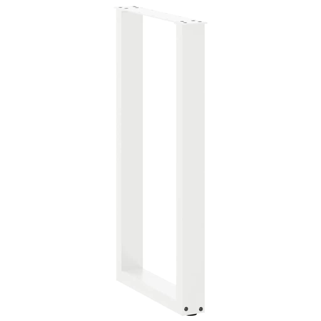 Bar Table Legs U-Shaped 2 pcs White 40x(90-91) cm Steel
