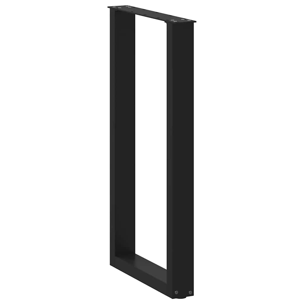 Bar Table Legs U-Shaped 2 pcs Black 50x(90-91) cm Steel