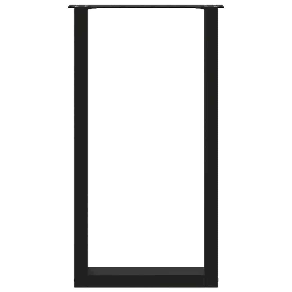 Bar Table Legs U-Shaped 2 pcs Black 50x(90-91) cm Steel