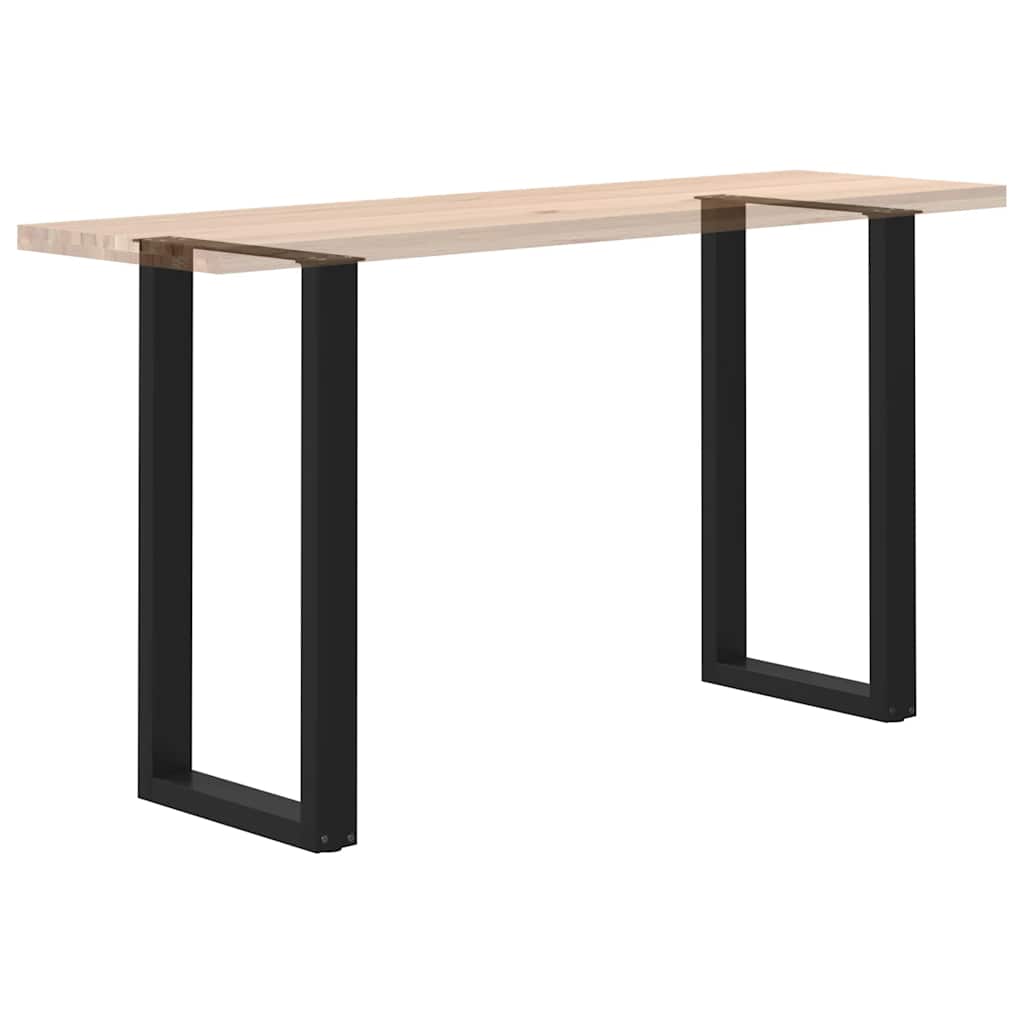 Bar Table Legs U-Shaped 2 pcs Black 50x(90-91) cm Steel