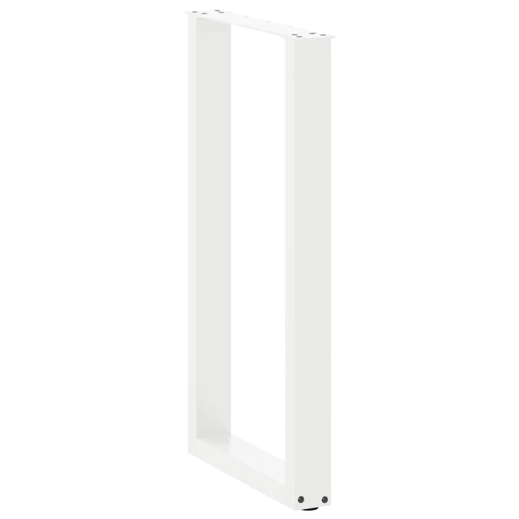 Bar Table Legs U-Shaped 2 pcs White 50x(90-91) cm Steel