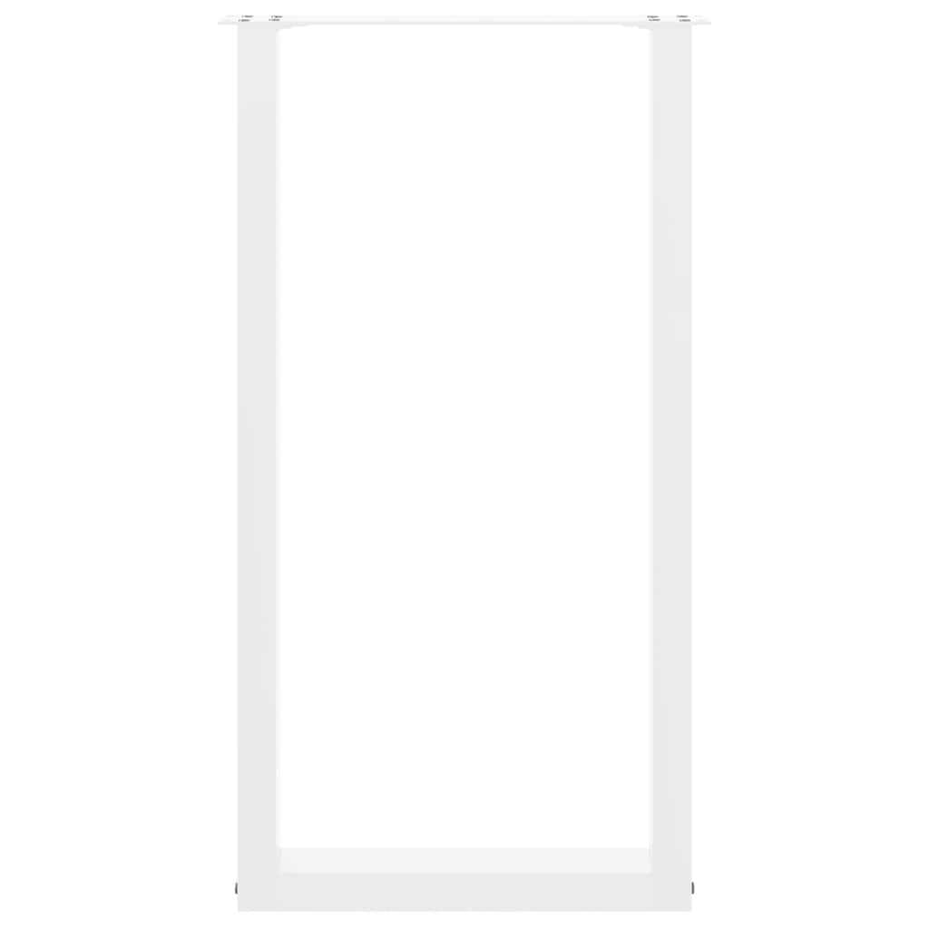 Bar Table Legs U-Shaped 2 pcs White 50x(90-91) cm Steel