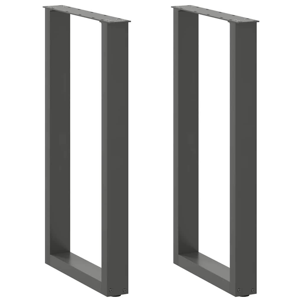 Bar Table Legs U-Shaped 2 pcs Anthracite 50x(90-91) cm Steel
