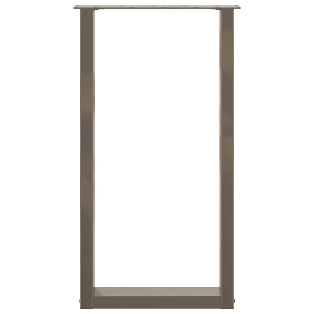 Bar Table Legs U-Shaped 2 pcs Natural Steel 50x(90-91) cm Steel