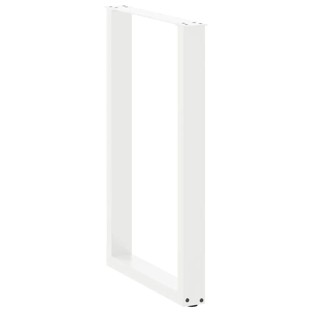 Bar Table Legs U-Shaped 2 pcs White 60x(90-91) cm Steel