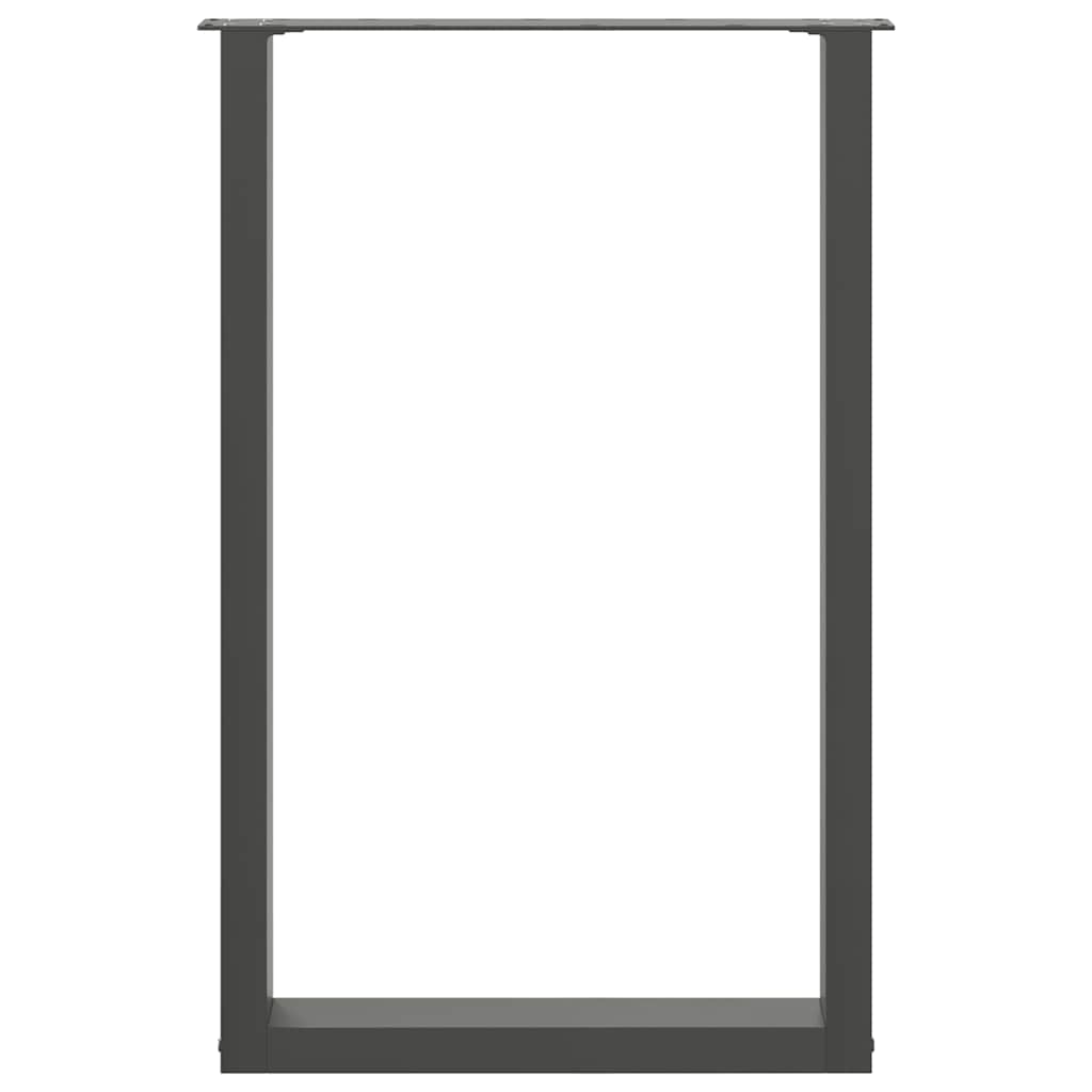 Bar Table Legs U-Shaped 2 pcs Anthracite 60x(90-91) cm Steel