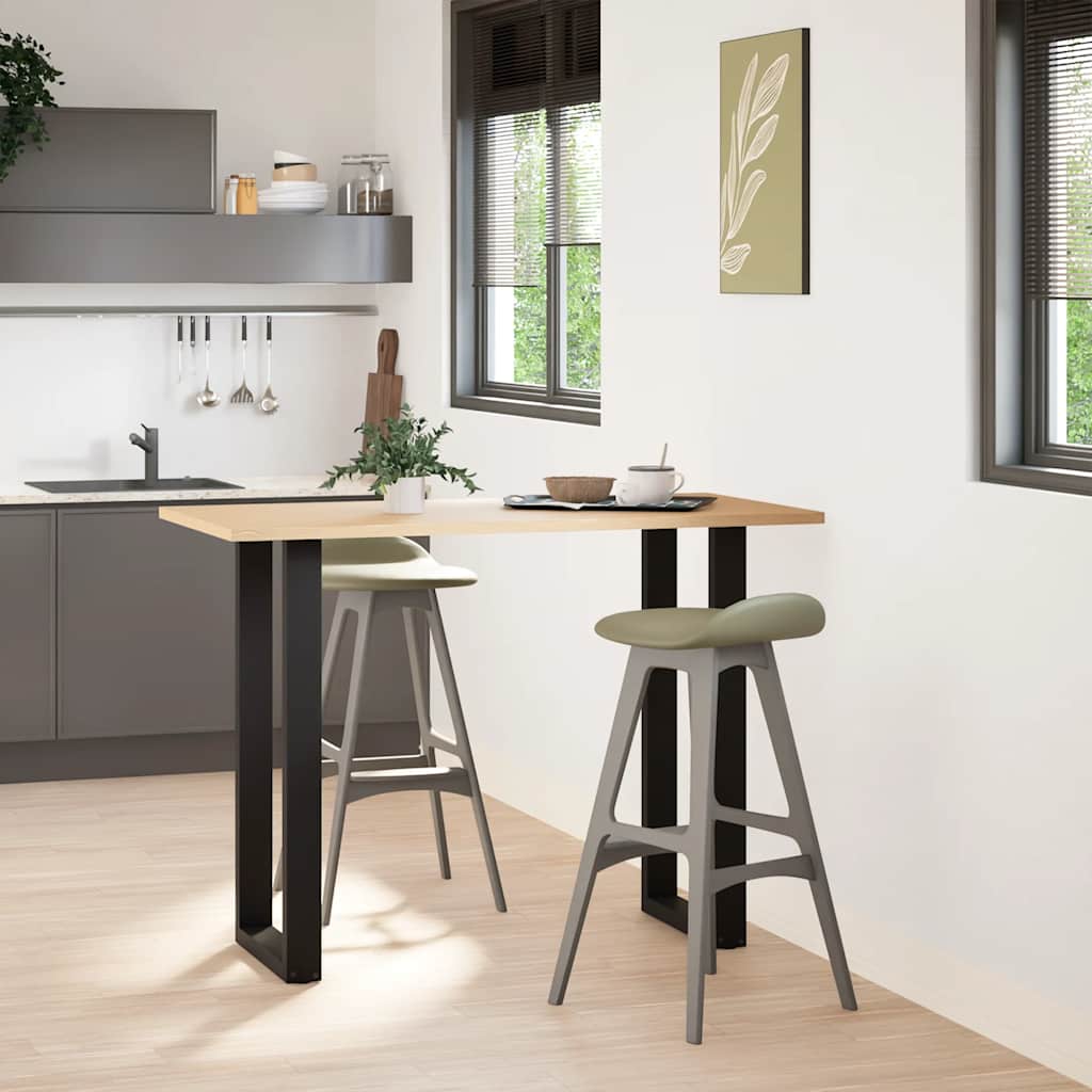 Bar Table Legs U-Shaped 2 pcs Black 40x(100-101) cm Steel