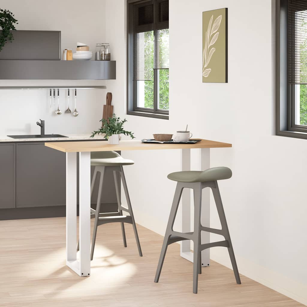 Bar Table Legs U-Shaped 2 pcs White 40x(100-101) cm Steel