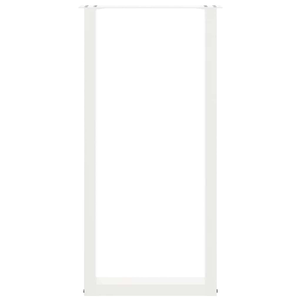 Bar Table Legs U-Shaped 2 pcs White 40x(100-101) cm Steel