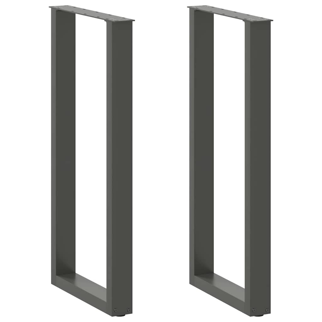 Bar Table Legs U-Shaped 2 pcs Anthracite 40x(100-101) cm Steel