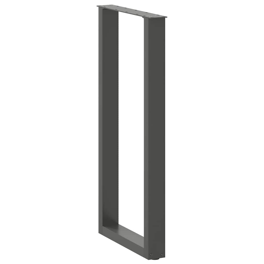 Bar Table Legs U-Shaped 2 pcs Anthracite 40x(100-101) cm Steel