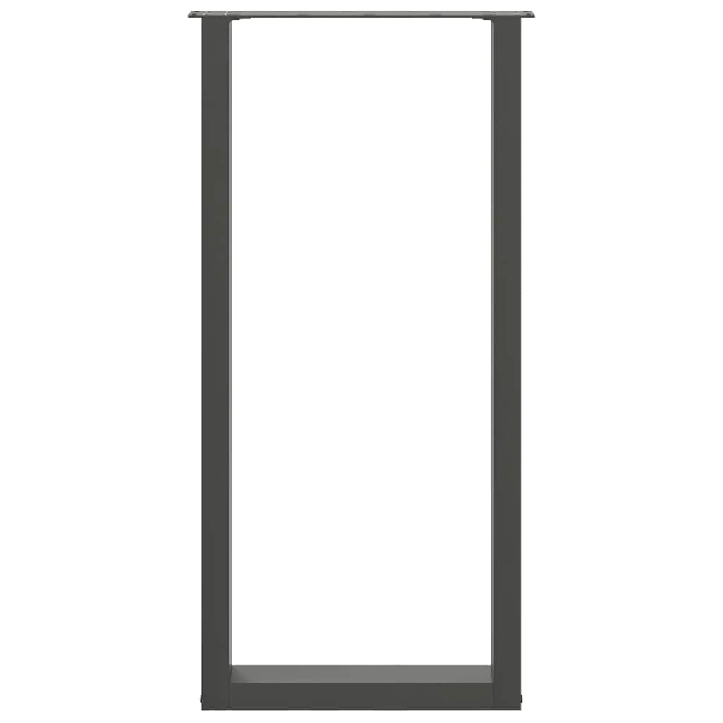 Bar Table Legs U-Shaped 2 pcs Anthracite 40x(100-101) cm Steel