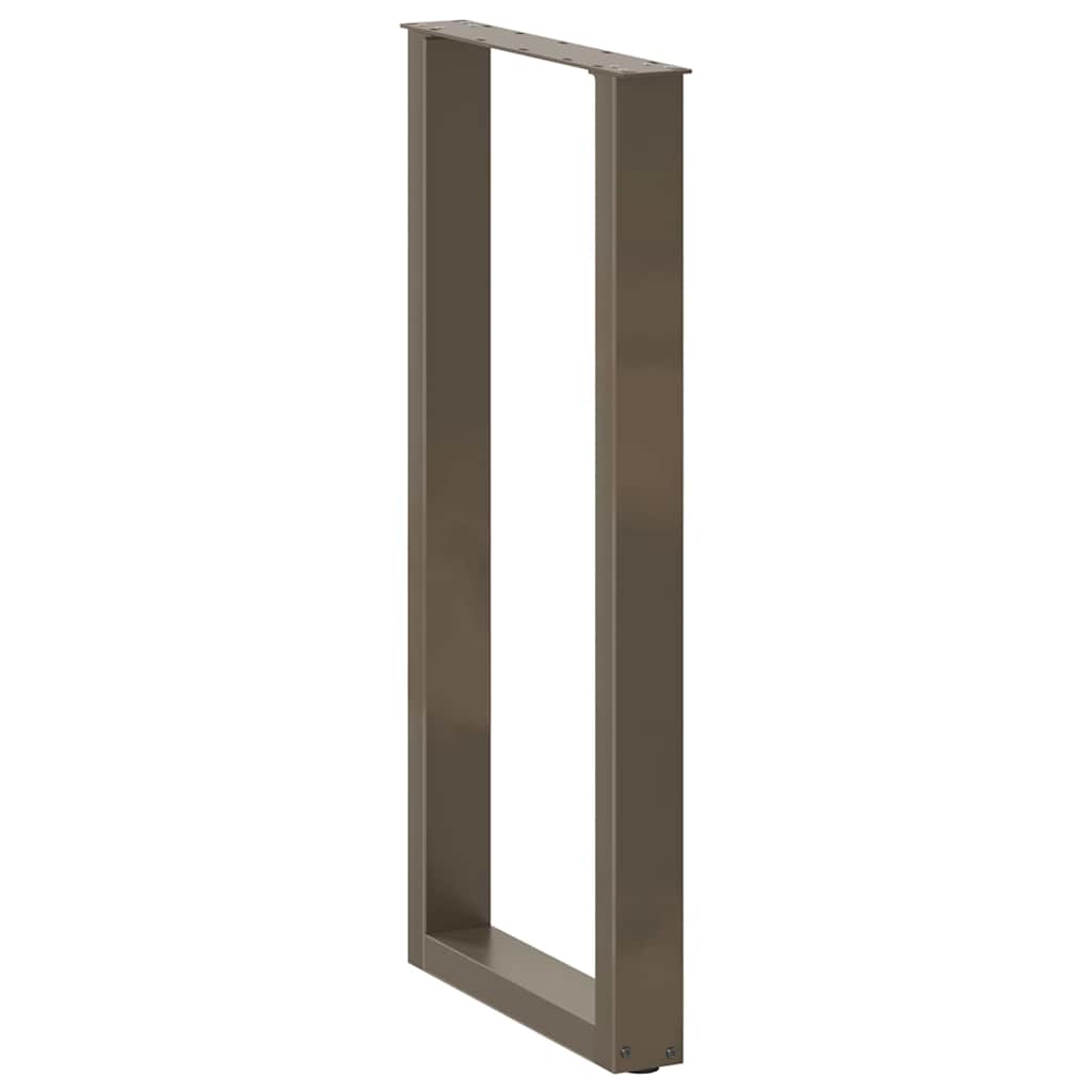 Bar Table Legs U-Shaped 2 pcs Natural Steel 40x(100-101) cm Steel
