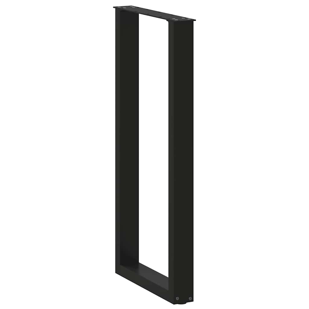 Bar Table Legs U-Shaped 2 pcs Black 50x(100-101) cm Steel