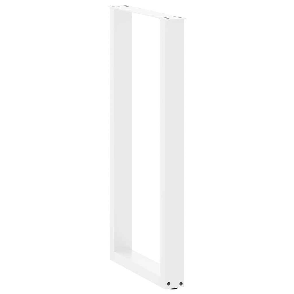 Bar Table Legs U-Shaped 2 pcs White 50x(100-101) cm Steel