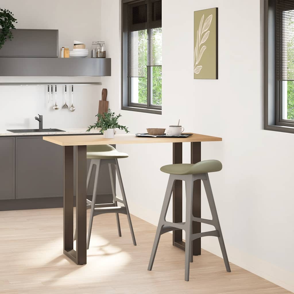 Bar Table Legs U-Shaped 2 pcs Natural Steel 50x(100-101) cm Steel