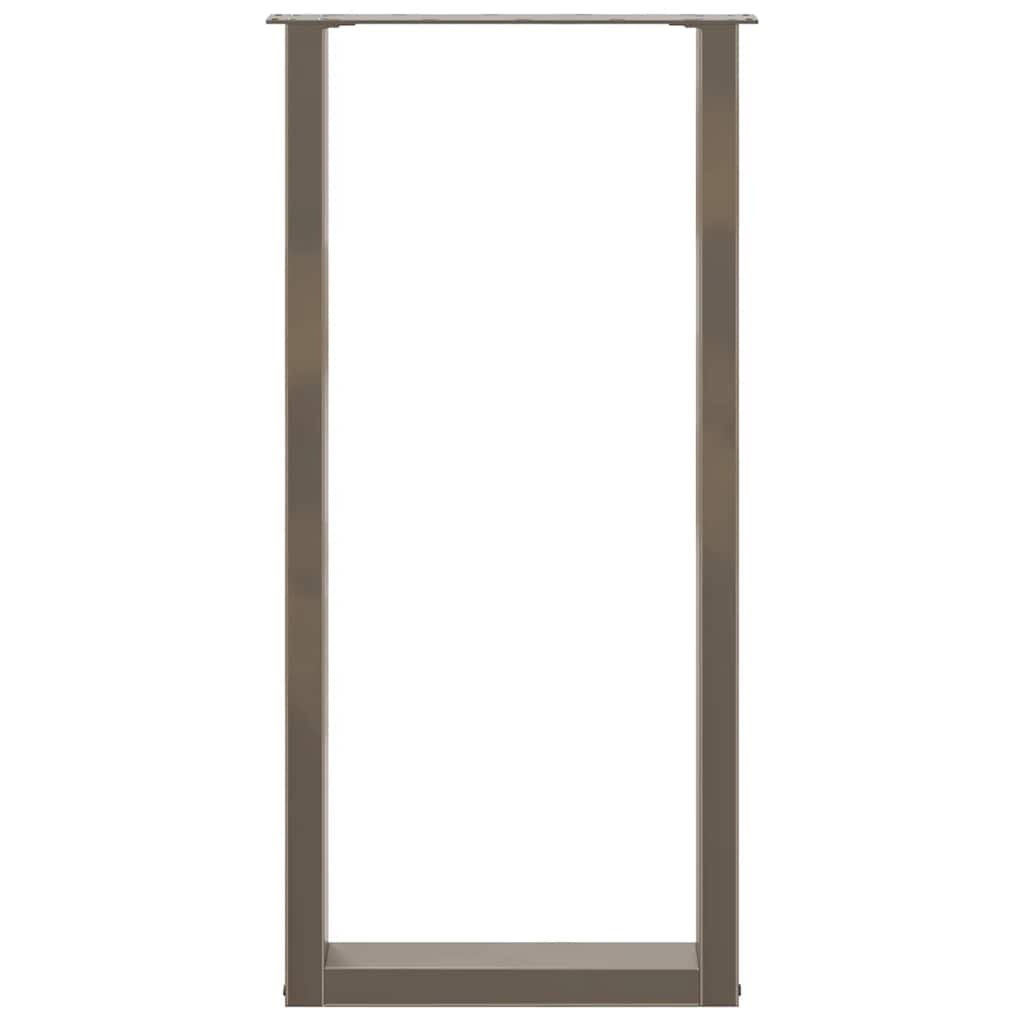 Bar Table Legs U-Shaped 2 pcs Natural Steel 50x(100-101) cm Steel