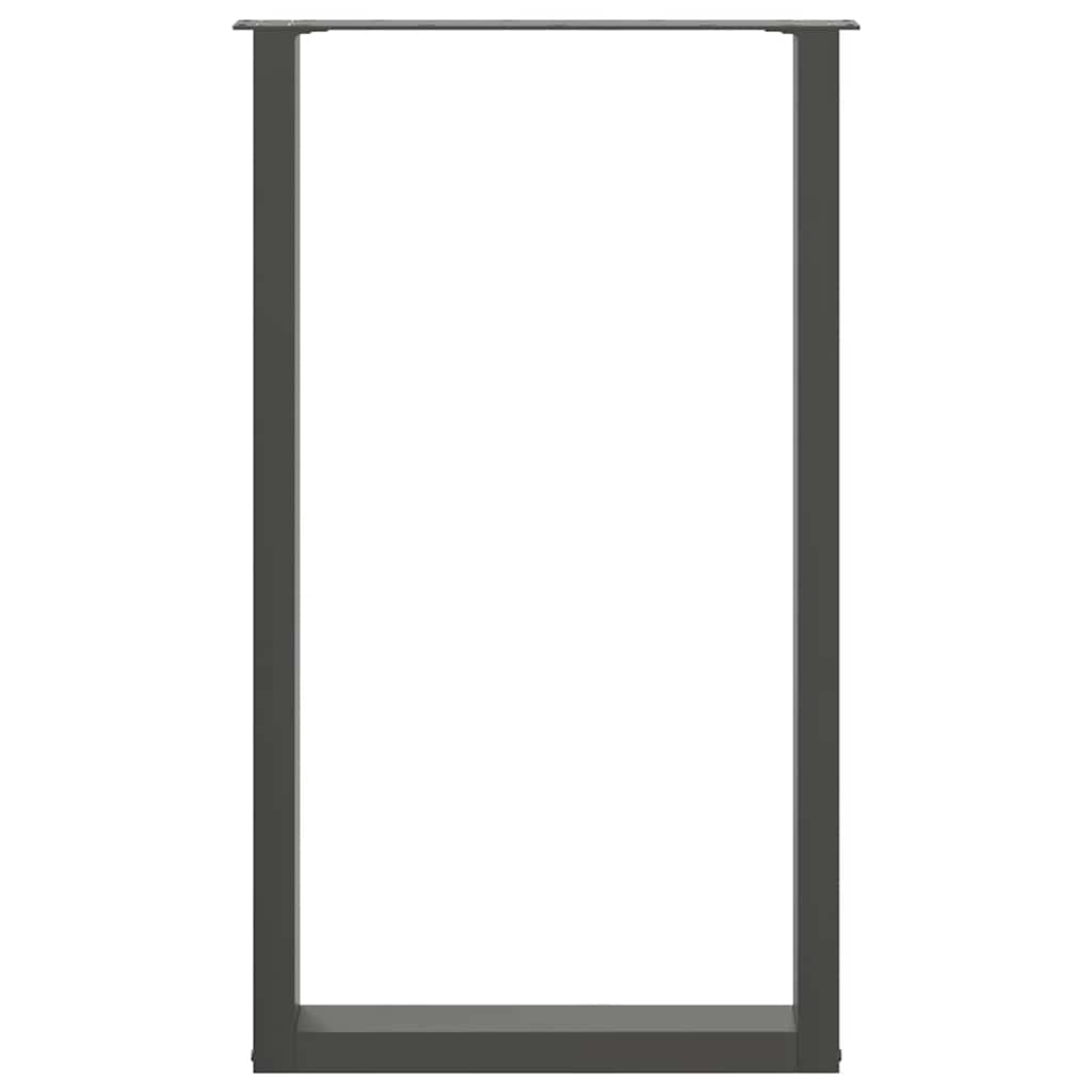 Bar Table Legs U-Shaped 2 pcs Anthracite 60x(100-101) cm Steel