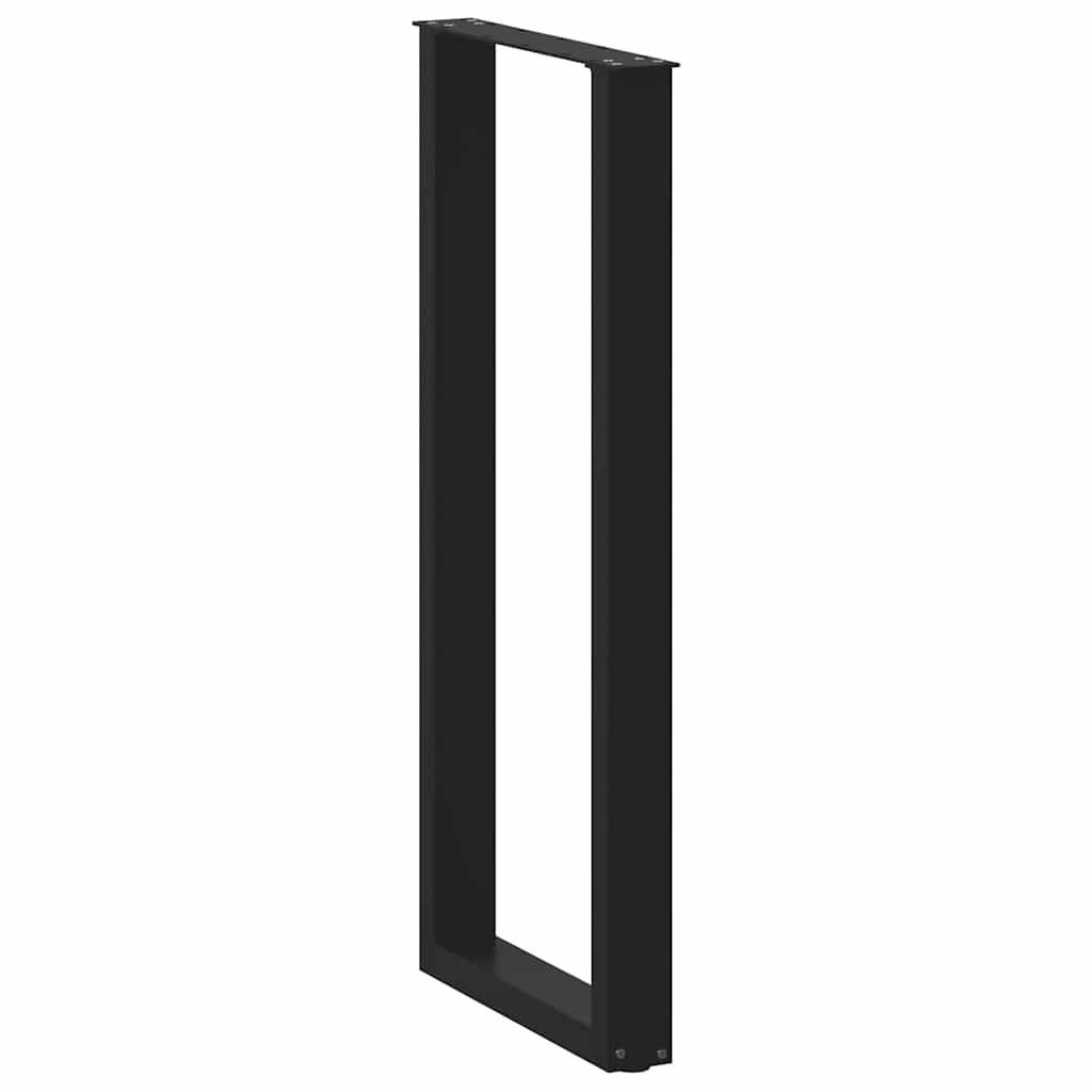 Bar Table Legs U-Shaped 2 pcs Black 40x(110-111) cm Steel
