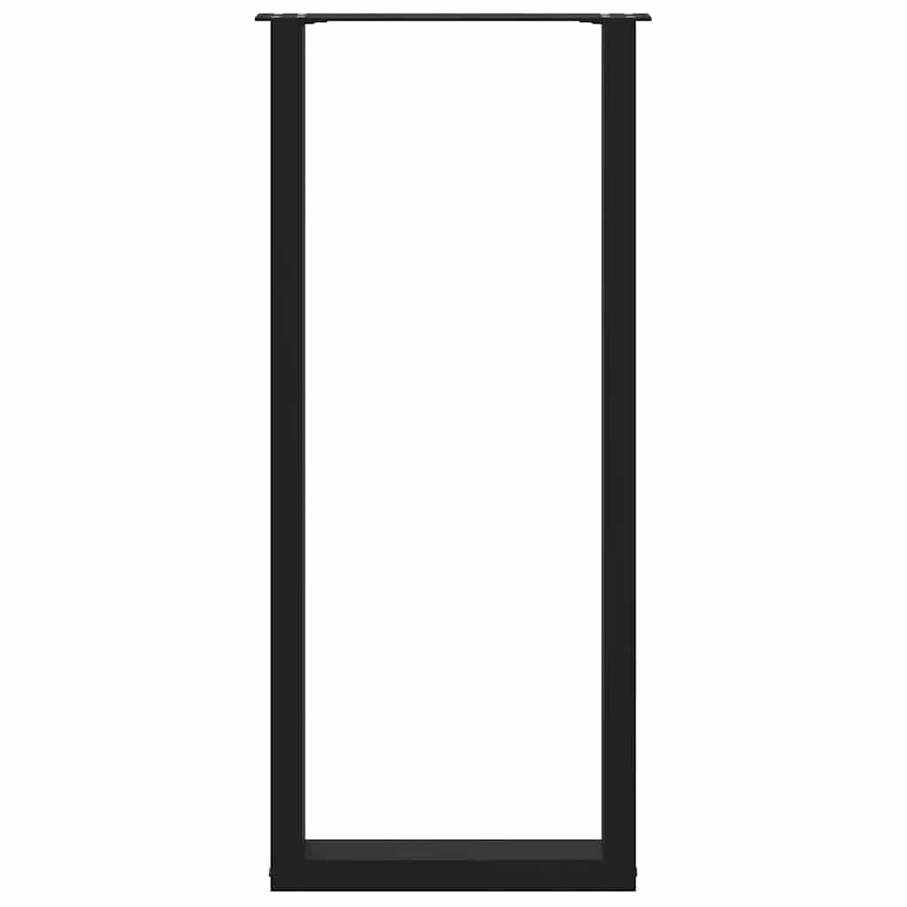 Bar Table Legs U-Shaped 2 pcs Black 40x(110-111) cm Steel