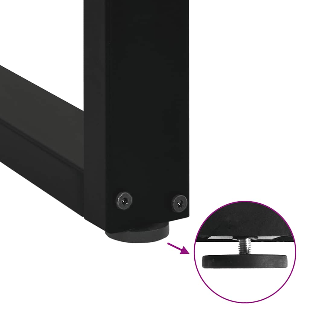 Bar Table Legs U-Shaped 2 pcs Black 40x(110-111) cm Steel