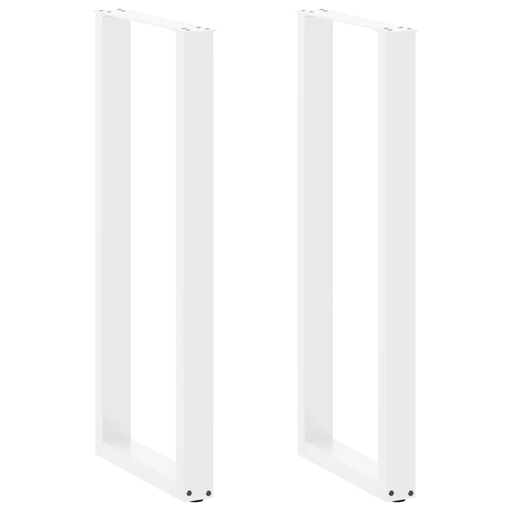 Bar Table Legs U-Shaped 2 pcs White 40x(110-111) cm Steel