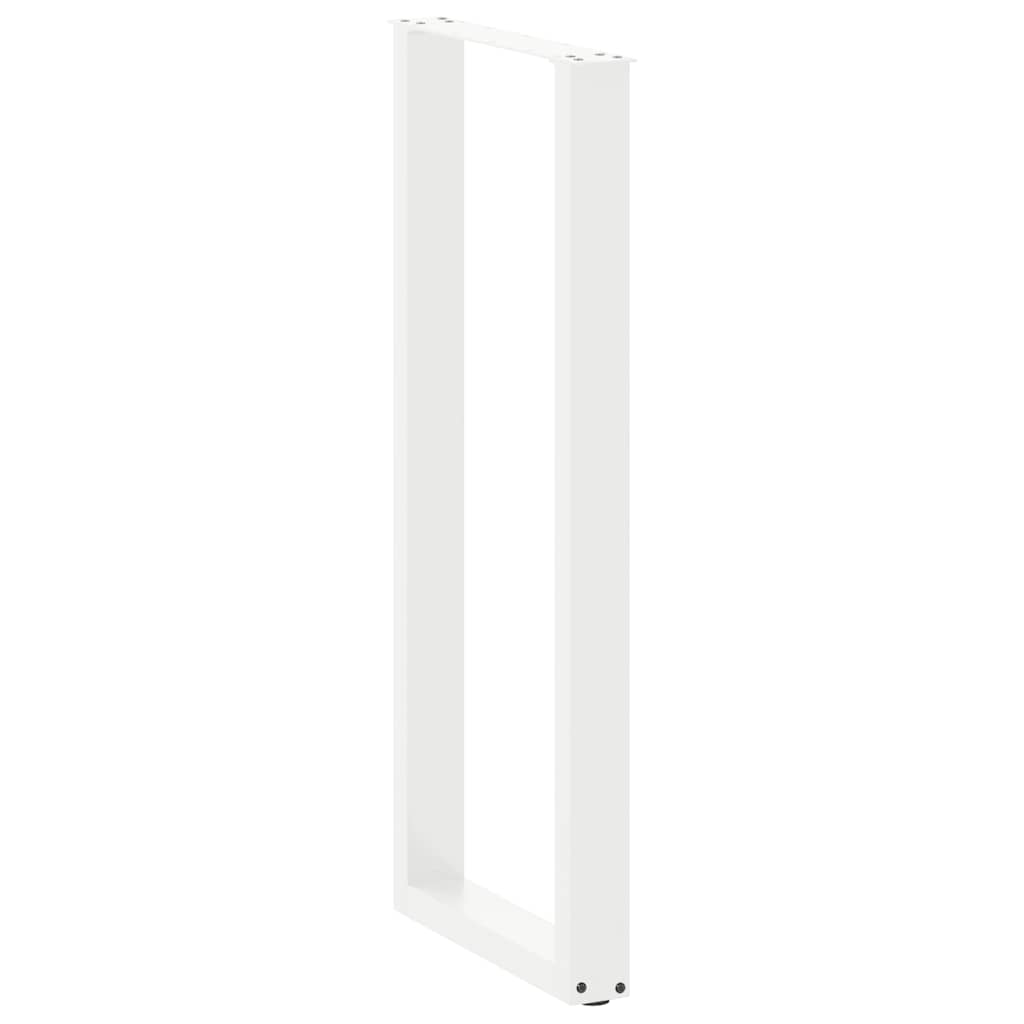 Bar Table Legs U-Shaped 2 pcs White 40x(110-111) cm Steel