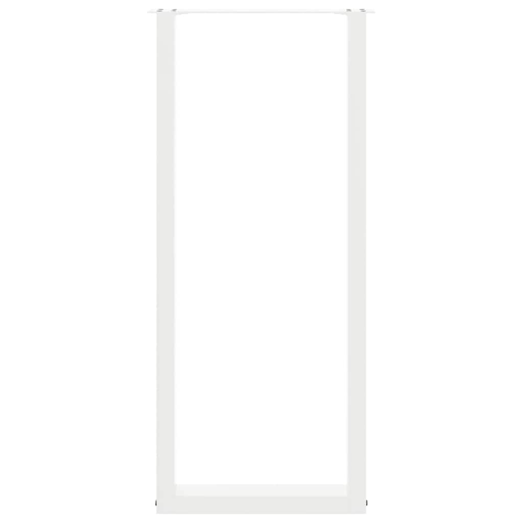 Bar Table Legs U-Shaped 2 pcs White 40x(110-111) cm Steel