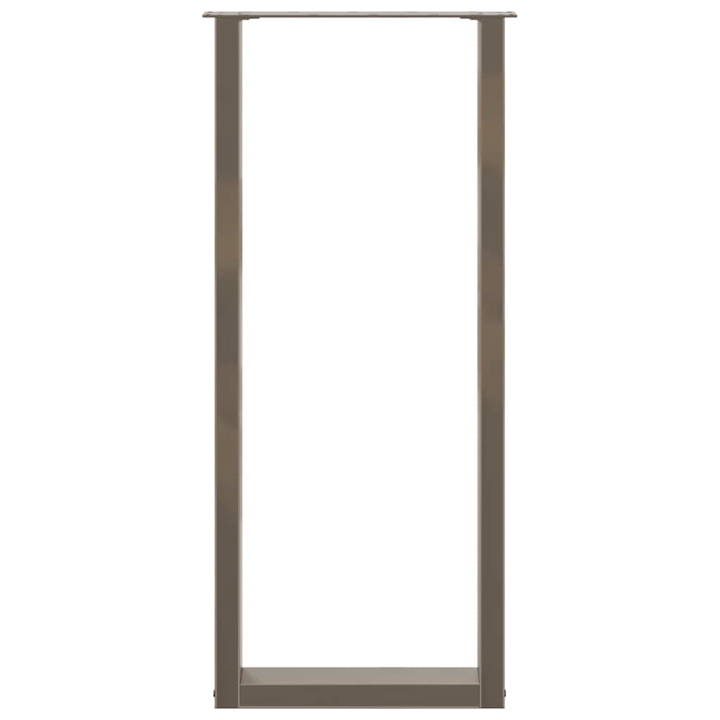 Bar Table Legs U-Shaped 2 pcs Natural Steel 40x(110-111) cm Steel