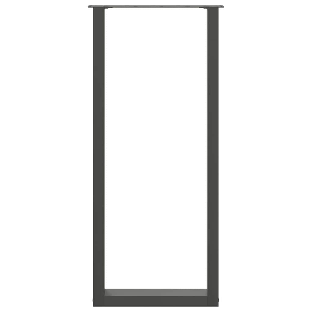 Bar Table Legs U-Shaped 2 pcs Anthracite 50x(110-111) cm Steel