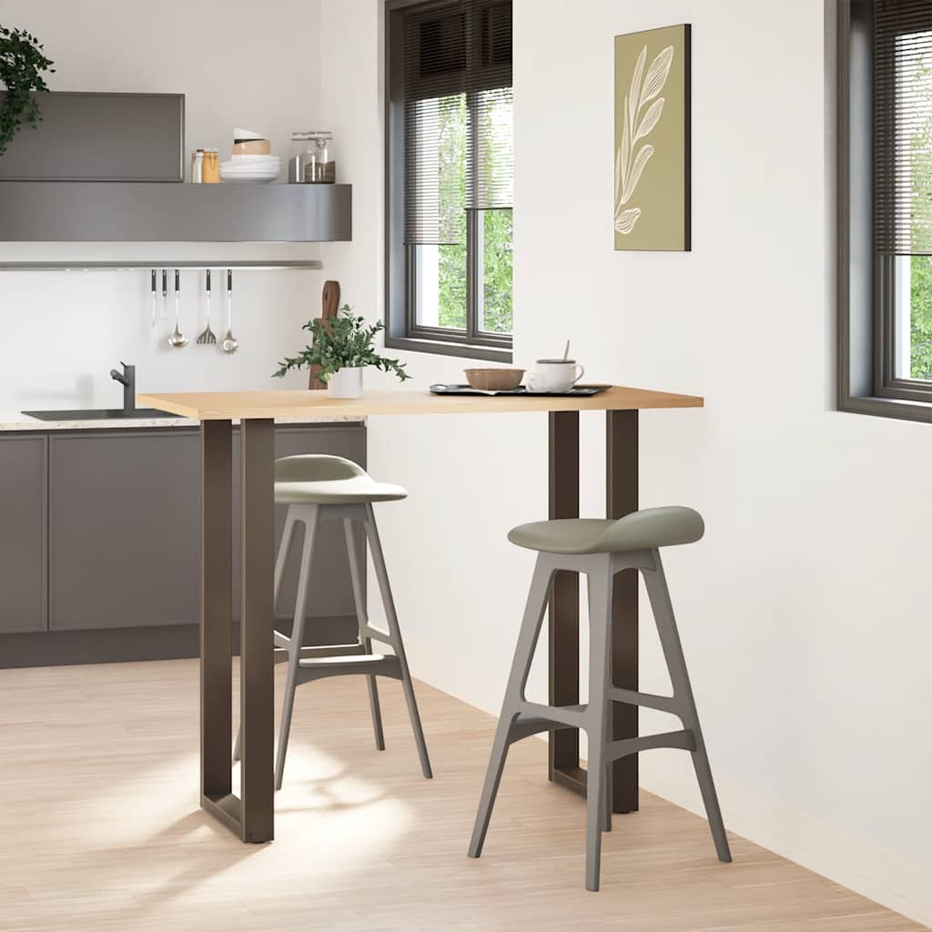Bar Table Legs U-Shaped 2 pcs Natural Steel 50x(110-111) cm Steel