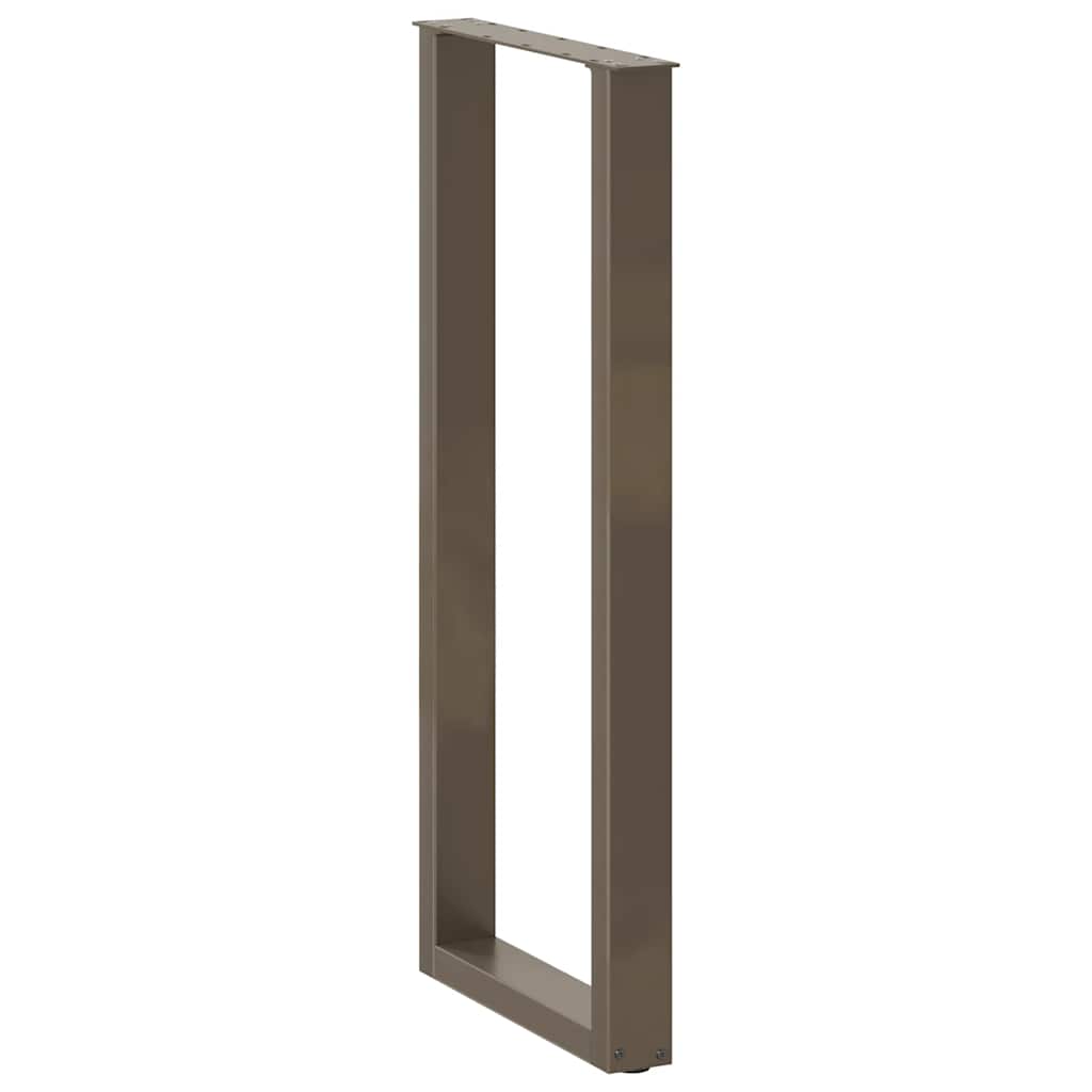 Bar Table Legs U-Shaped 2 pcs Natural Steel 50x(110-111) cm Steel
