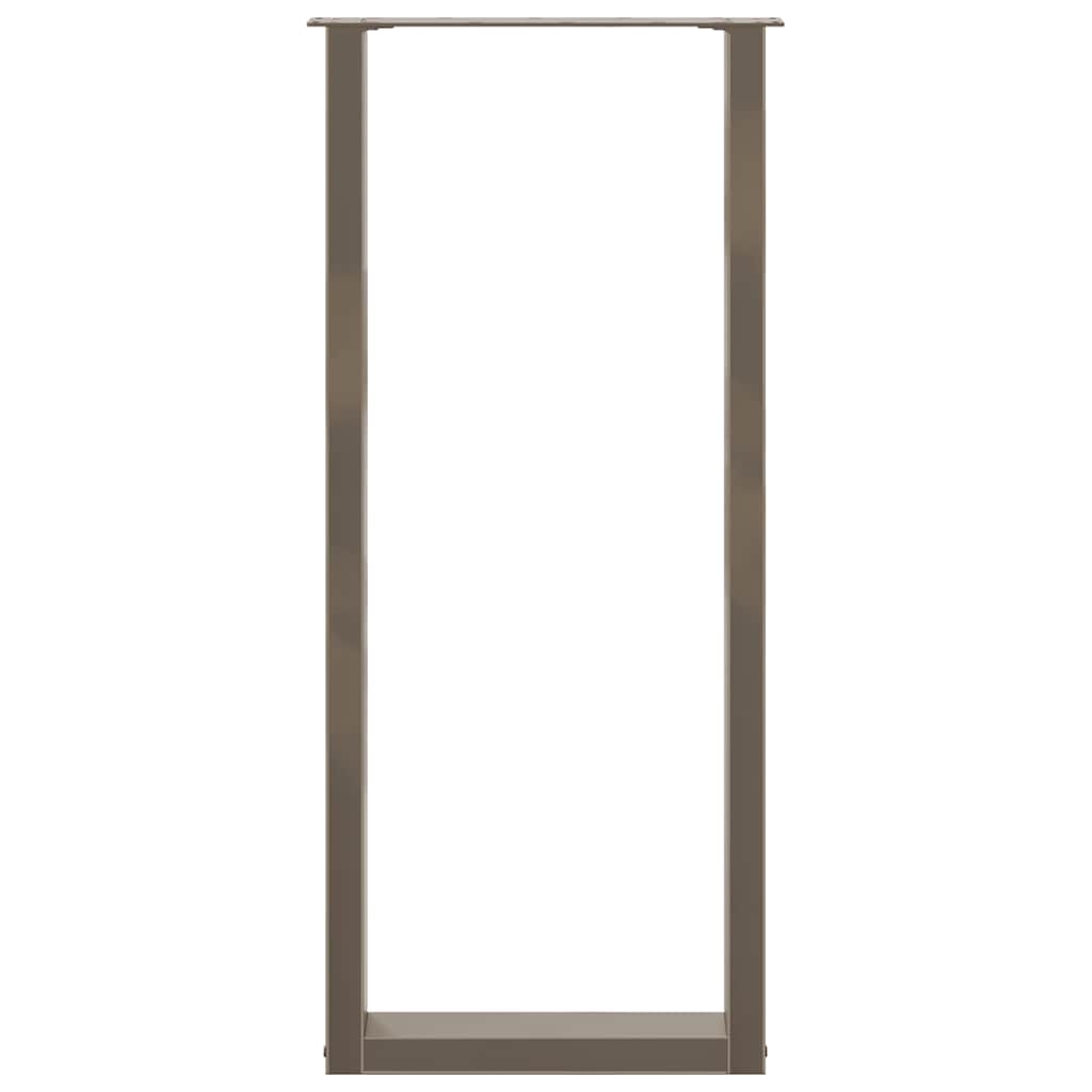 Bar Table Legs U-Shaped 2 pcs Natural Steel 50x(110-111) cm Steel