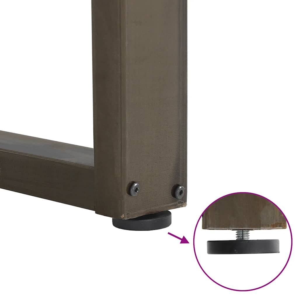 Bar Table Legs U-Shaped 2 pcs Natural Steel 50x(110-111) cm Steel