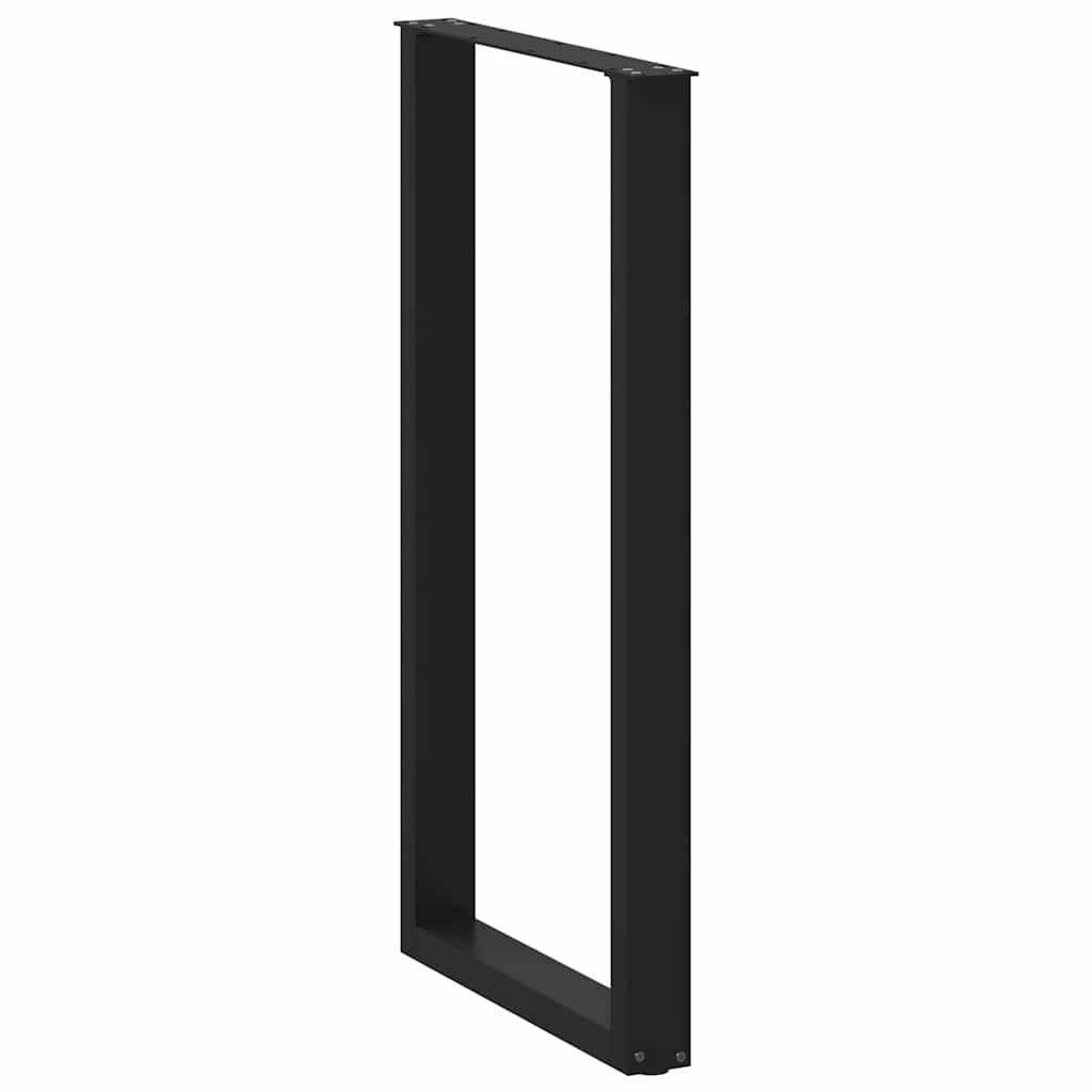 Bar Table Legs U-Shaped 2 pcs Black 60x(110-111) cm Steel