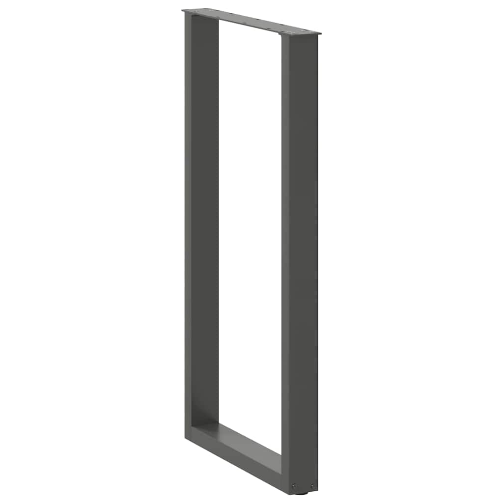 Bar Table Legs U-Shaped 2 pcs Anthracite 60x(110-111) cm Steel
