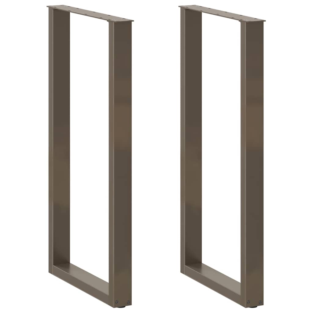 Bar Table Legs U-Shaped 2 pcs Natural Steel 60x(110-111) cm Steel