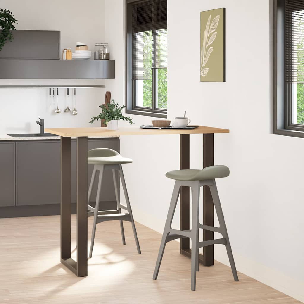 Bar Table Legs U-Shaped 2 pcs Natural Steel 60x(110-111) cm Steel