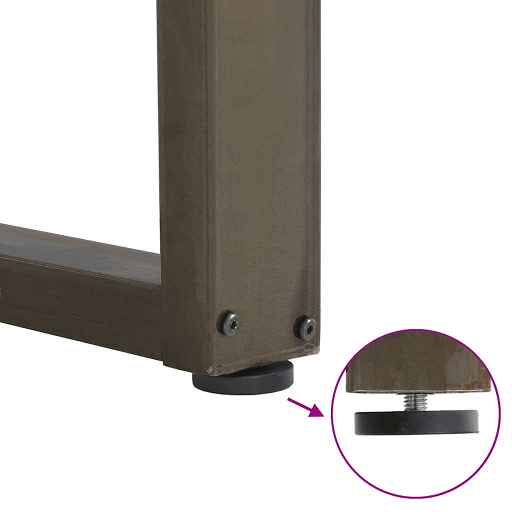 Bar Table Legs U-Shaped 2 pcs Natural Steel 60x(110-111) cm Steel