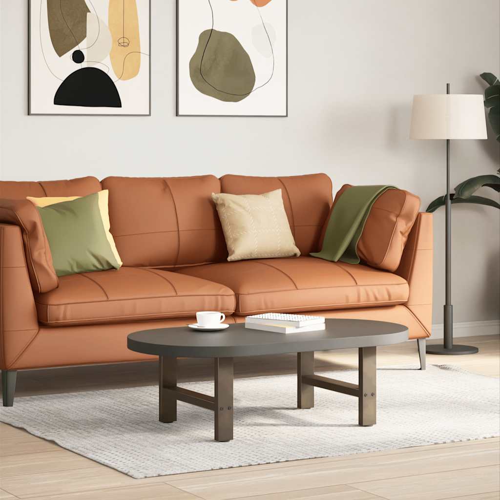 Coffee Table Legs Natural Steel 2 pcs 50x(30-31) cm Steel