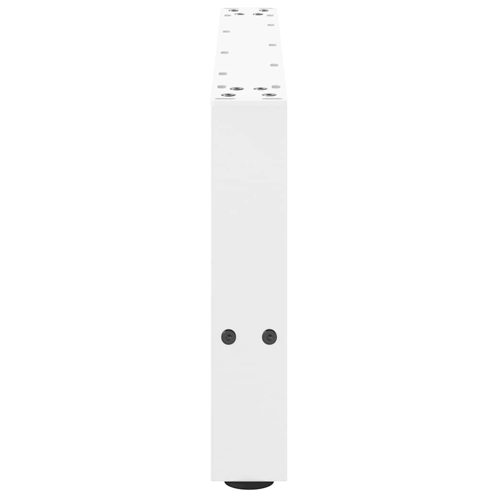 Coffee Table Legs White 2 pcs 60x(30-31) cm Steel