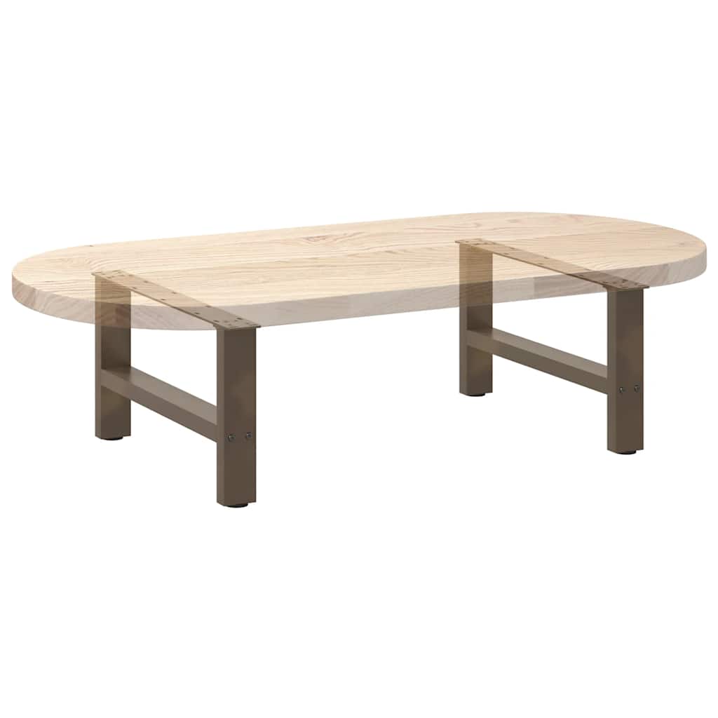Coffee Table Legs Natural Steel 2 pcs 60x(30-31) cm Steel