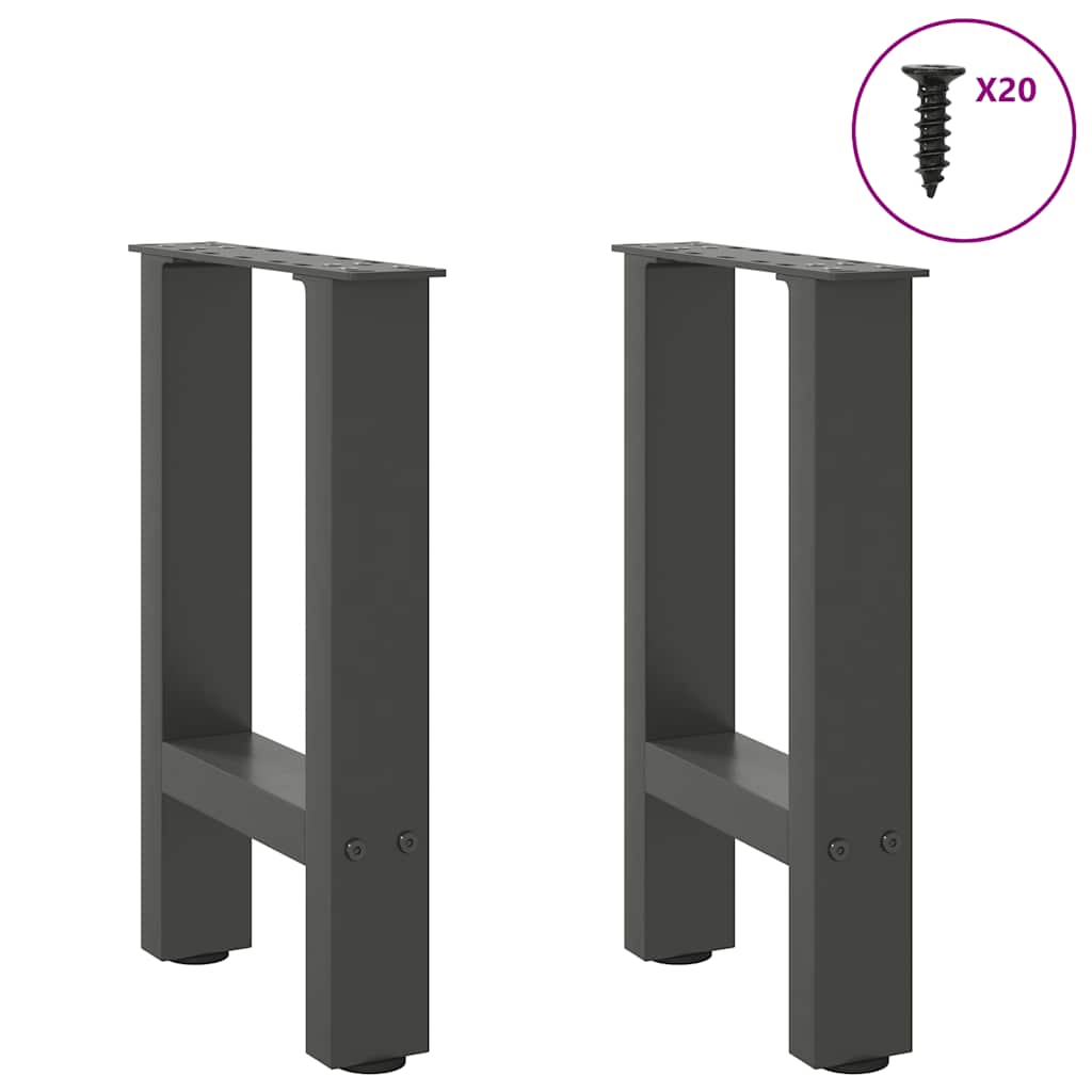 Coffee Table Legs Anthracite 2 pcs 38x(42-43) cm Steel