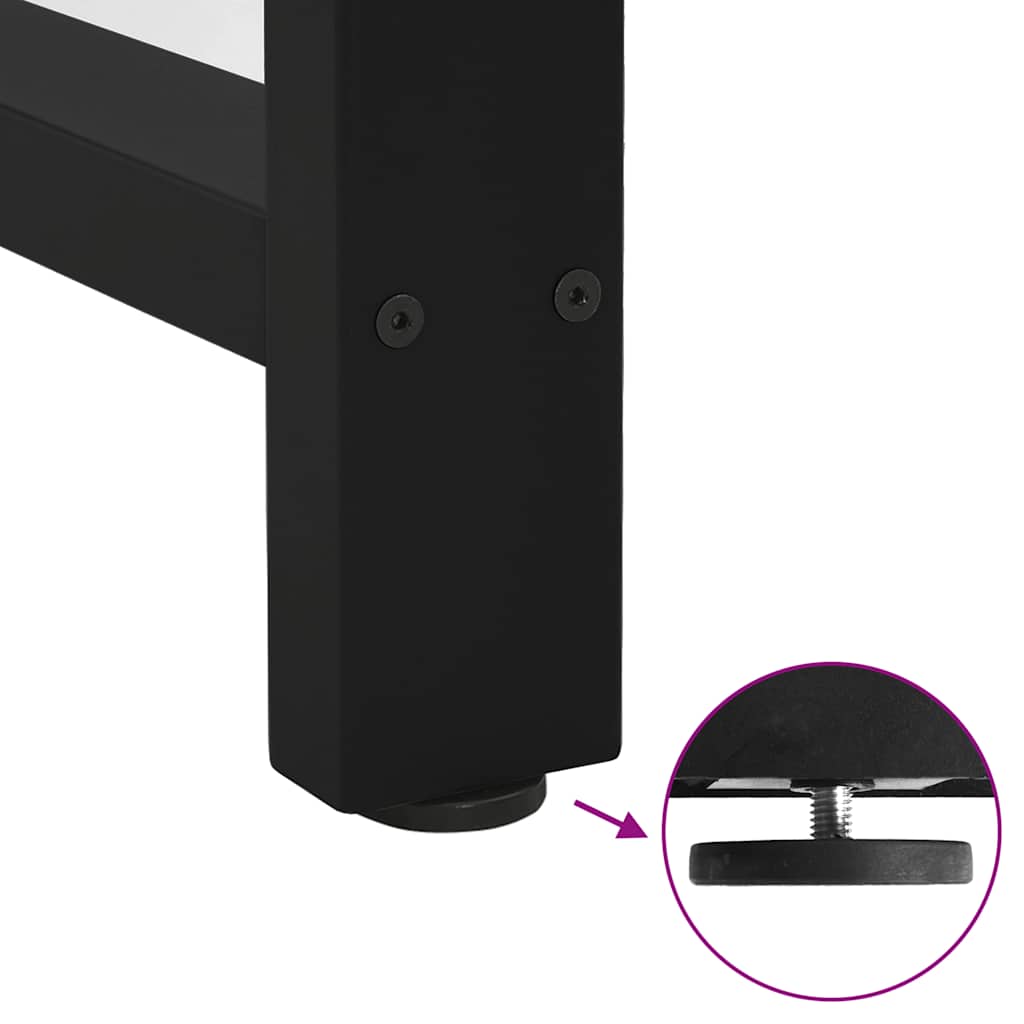 Console Table Legs Black 2 pcs 28x(72-73) cm Steel